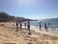 Lanai beach with Trilogy swimmers
